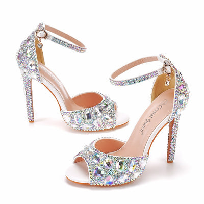 Peep-toe Shallow Mouth Strap Large Size High Heel Sandals
