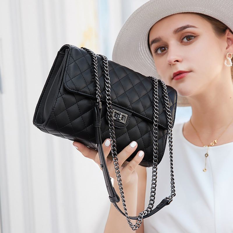 Women's Genuine Leather Bag Small Fragrance Chain