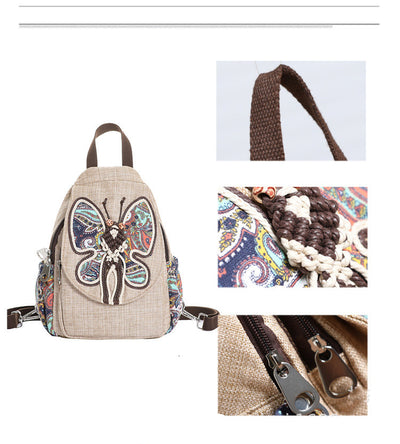 A touch of colourful backpack
