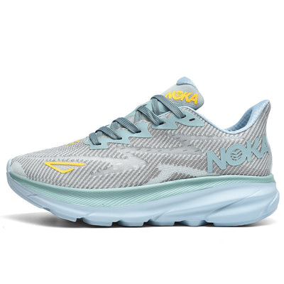 Fashion Lace-up Mesh Sneakers Lightweight Shock Absorption Training Shoes Soft-sole Running Sports Shoes