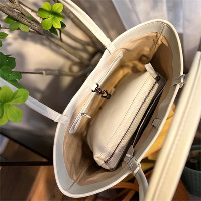 Large Capacity Genuine Leather Women's Bag With One Shoulder