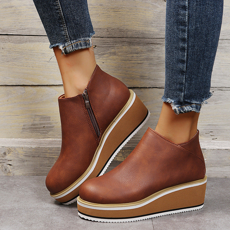 Ankle Boots Women with Chunky Block