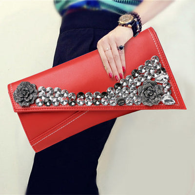 Rhinestone Envelope Clutch