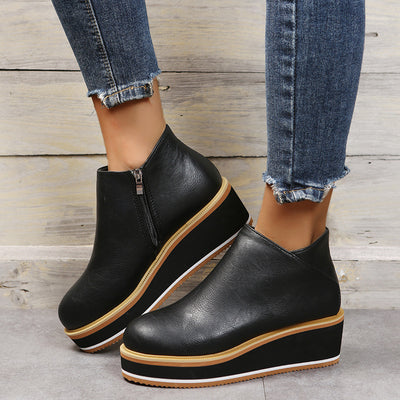 Ankle Boots Women with Chunky Block