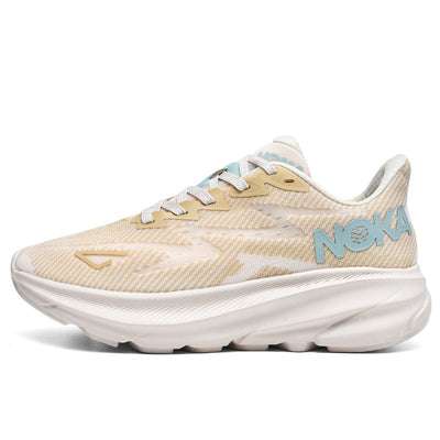 Fashion Lace-up Mesh Sneakers Lightweight Shock Absorption Training Shoes Soft-sole Running Sports Shoes