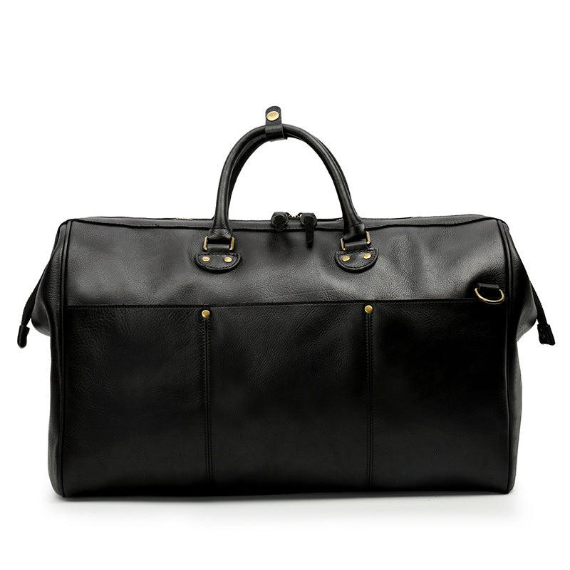 Men's Large Capacity Genuine Leather Travel Bag