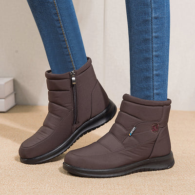 Women Non-slip Waterproof Snow Flat Heels Warm Boots