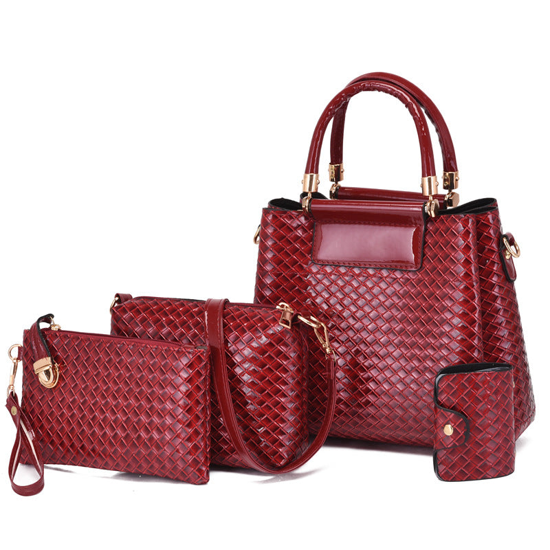 Fashion Embossed Four-piece Cover Mother Bag