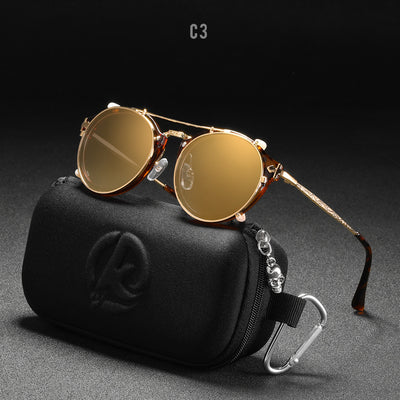 Metal Round Ladies Outdoor Sunglasses Set