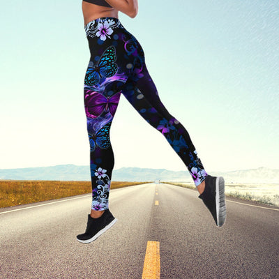 Autumn Butterfly High Waist Yoga Pants