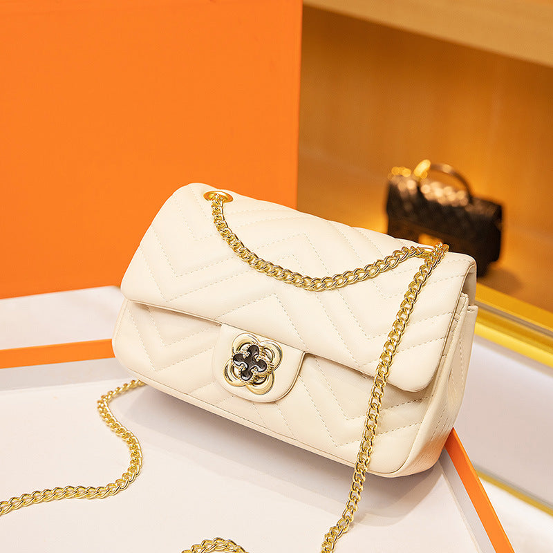 High-quality Genuine Leather Ladies Rhombus Shoulder Bag