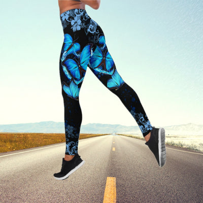 Autumn Butterfly High Waist Yoga Pants