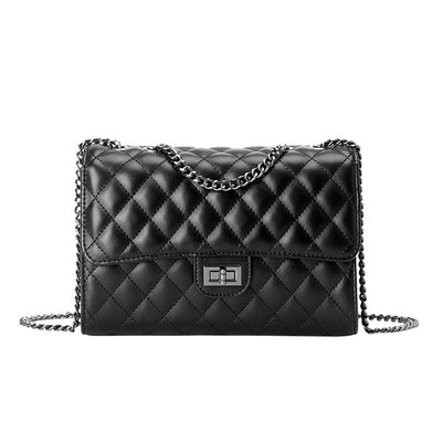 Women's Genuine Leather Bag Small Fragrance Chain