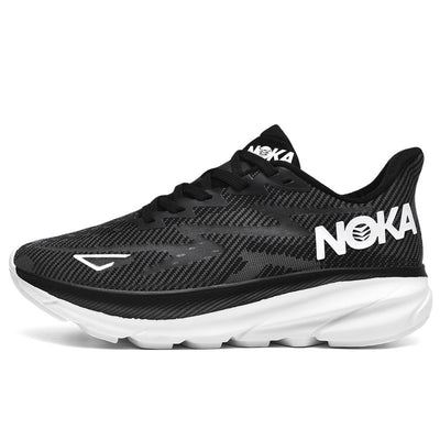 Fashion Lace-up Mesh Sneakers Lightweight Shock Absorption Training Shoes Soft-sole Running Sports Shoes