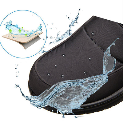 Women Non-slip Waterproof Snow Flat Heels Warm Boots