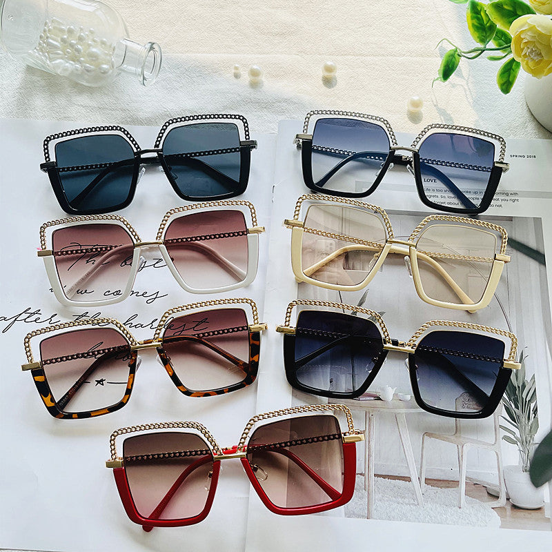 Fashion Sun Big Frame Sunglasses Trend Ladies