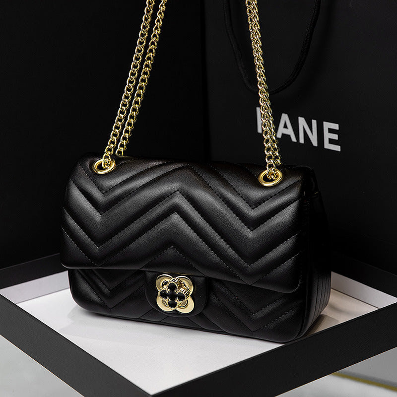 High-quality Genuine Leather Ladies Rhombus Shoulder Bag