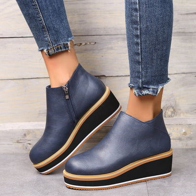Ankle Boots Women with Chunky Block