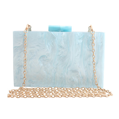 Women Marble Pattern Acrylic Clutch