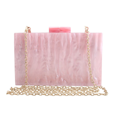Women Marble Pattern Acrylic Clutch