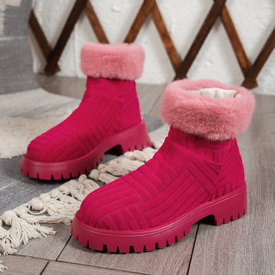 Fashion Beautiful Bold Colours Thick Winter Warm Boots