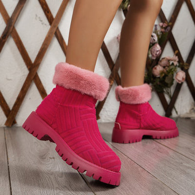 Fashion Beautiful Bold Colours Thick Winter Warm Boots
