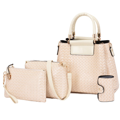 Fashion Embossed Four-piece Cover Mother Bag