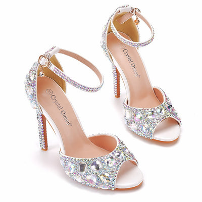 Peep-toe Shallow Mouth Strap Large Size High Heel Sandals